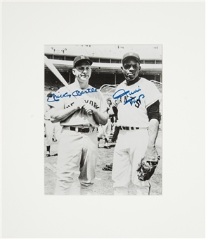 Mickey Mantle and Willie Mays Dual-Signed 8x10 Photograph (JSA)